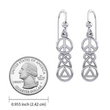 Peace, Celtic Heart and Recovery Silver Earrings TER2170 - Jewelry