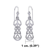 Peace, Celtic Heart and Recovery Silver Earrings TER2170 - Jewelry