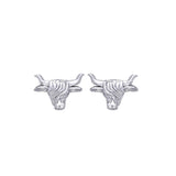 The Highland Cow Silver Post Earrings TER2175 - Jewelry
