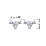 The Highland Cow Silver Post Earrings TER2175