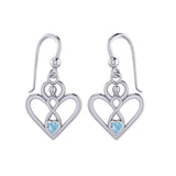 Gemstone Elegance Eternal Goddess Love Sterling Silver Immortal Love Earrings by Peter Stone TER2184 - Jewelry