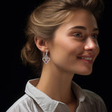 Gemstone Elegance Eternal Goddess Love Sterling Silver Immortal Love Earrings by Peter Stone TER2184 - Jewelry