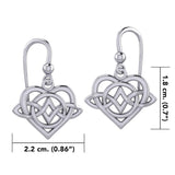 Celtic Symbol of everlasting love Eternal Love Sterling Silver Earrings – Timeless Symbol of Love and Devotion by Peter Stone Jewelry TER2189