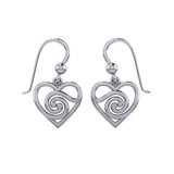 Spiral of growth, evolution, and progression. Its continuous, winding form suggests ongoing development and expansion sterling silver Earrings by Peter Stone Jewelry TER2191