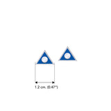 Al-Anon Sterling Silver Post Earrings with Blue Enamel TER2230