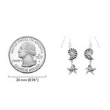 Nautilus Shell and Starfish Sterling Silver Hook Earrings TER2237
