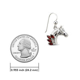 Horse Head with Marquise Gemstone Sterling Silver Earrings TER2246