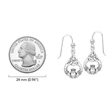 Celtic Knot Claddagh Sterling Silver Earrings TER832 by TER832