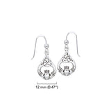 Celtic Knot Claddagh Sterling Silver Earrings TER832 by TER832