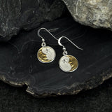 Crescent Moon Face and Star Earrings TEV030