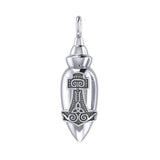 Thor Hammer Sterling Silver Vial Pendant TPD-THOR by TPD-THOR