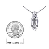 Sterling Silver Thor Hammer Vial Pendant Necklace Custom Engraved Keepsake by WPD-THOR