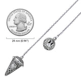 Celtic Trinity Claddagh Sterling Silver Pendulum TM005 by TM005