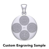 Seal of Solomon with Zodiac Symbol Silver Pendant TMD294-CUSTOM - Jewelry