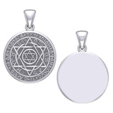 Seal of Solomon with Zodiac Symbol Silver Pendant TMD294-CUSTOM - Jewelry