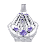 A clear landscape of our palms ~ Dali-inspired fine Sterling Silver Jewelry Pendant With Open System Bale TMD305