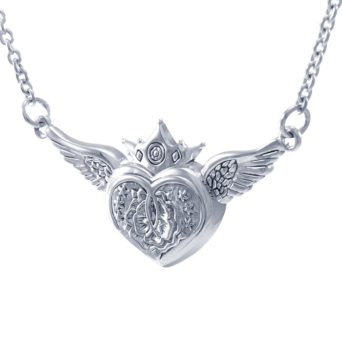 Brigid Ashwood Celtic Magdalene Silver Heart Necklace TNC062