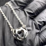 Bold Filigree Heart Silver Necklace TNC425P
