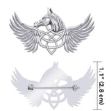 The Celtic Pegasus Silver Brooch TBC165 - Jewelry