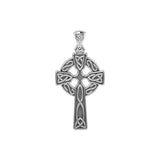 Celtic Knotwork Cross Silver Pendant TP037