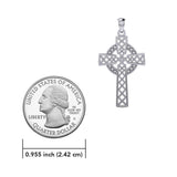 Modern Celtic Cross Silver Pendant TP1031