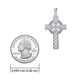 Modern Celtic Cross Silver Pendant TP1031