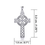 Modern Celtic Cross Silver Pendant TP1031