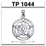 Spiral Pentacle Sterling Silver Pendant TP1044