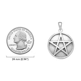 Solid Pentacle Sterling Silver Pendant TP1134