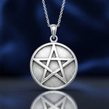 Solid Pentacle Sterling Silver Pendant TP1134
