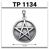 Solid Pentacle Sterling Silver Pendant TP1134