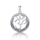 Hollow Om Meditation Silver Pendant TP1230