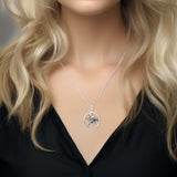 Raven with Five-Pointed Star Sterling Silver Pendant TP1530