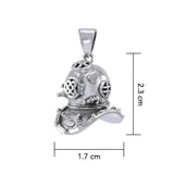 Historic Dive Helmet Silver Pendant TP1564