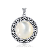 The eternity of truth and being ~ Celtic Knotwork Sterling Silver Pendant with Stone TP241