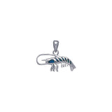 Shrimp Sterling Silver Pendant TP2424 by TP2424