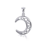Celtic Crescent Moon Silver Pendant TP2963