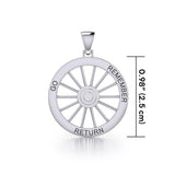 Wagon Wheel Sterling Silver Pendant TP3015