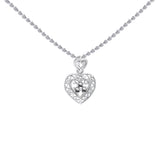 Filigree Heart Sterling Silver Pendant with Gemstone TP315