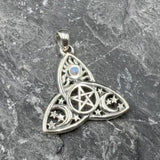 I dream beyond…beyond the Sun, the Moon and the Stars in a Five-Pointed Star Sterling Silver Pendant TP3268