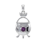Magickal Witches Cauldron Silver Pendant TP3269
