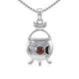 Magickal Witches Cauldron Silver Pendant TP3269