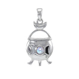 Magickal Witches Cauldron Silver Pendant TP3269