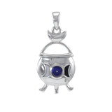 Magickal Witches Cauldron Silver Pendant TP3269