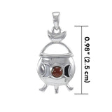 Magickal Witches Cauldron Silver Pendant TP3269