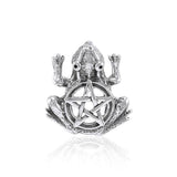 Frog Pentacle Sterling Silver Pendant TP3293