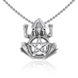 Frog Pentagram Silver Pendant TP3293