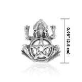 Frog Pentagram Silver Pendant TP3293