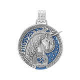 Silver Celtic Unicorn Enamel Pendant By Courtney Davis TP3432 - Jewelry