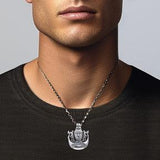 The Horned God Cernunnos Silver Pendant TP3440 - Jewelry